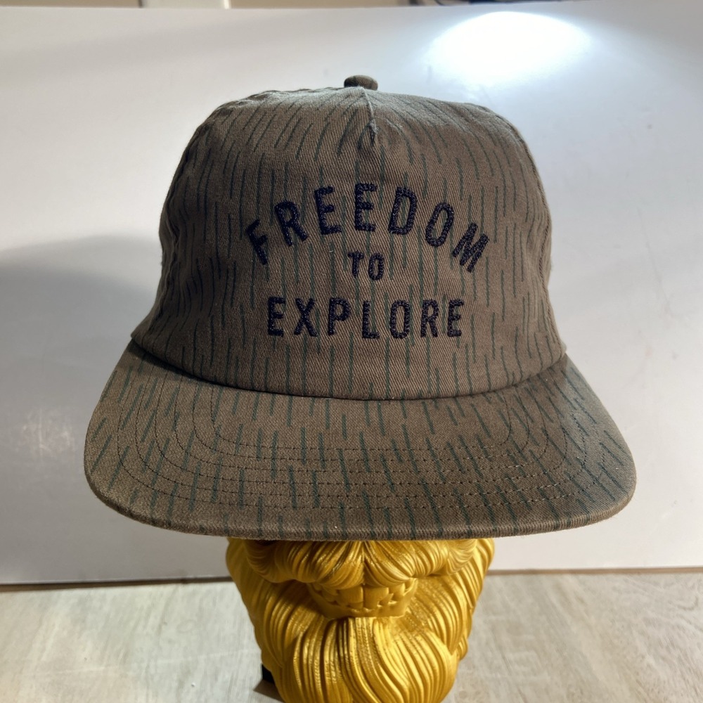 Banner & Oak Olive Drab, Adjustable Snapback Cap Freedom To Explore.